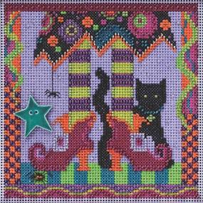 img 3 attached to 🧙 Enhance Your Halloween Spirit with Magic Shoes Halloween Beaded Cross Stitch Kit - Buttons & Beads Autumn MH145201