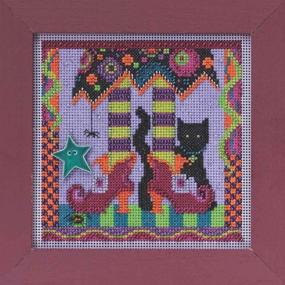 img 4 attached to 🧙 Enhance Your Halloween Spirit with Magic Shoes Halloween Beaded Cross Stitch Kit - Buttons & Beads Autumn MH145201