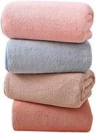 wukong microfiber bath towels - multi-purpose, fluffy and quick-drying towels - 🛀 excellent water absorption - baby bath and hair towels - 4-piece set (multi-color, 27.5in55in) logo