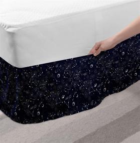 img 1 attached to Ambesonne Repeating Constellation Science Bedskirt