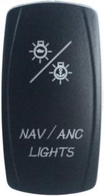 img 1 attached to 🚤 BANDC Waterproof IP 66 Marine Boat Car Rocker Switch On-Off-ON Blue LED Dpdt/7 Pins 12v/24v NAV/ANC Lights