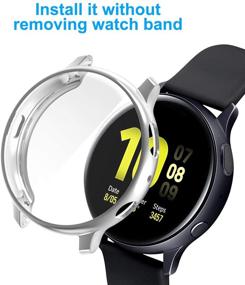 img 2 attached to 📱 Премиумный чехол из термополиуретана для Galaxy Active 2 44 мм - в комплекте защитная пленка для экрана (3 шт.)