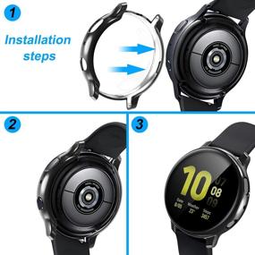 img 1 attached to 📱 Премиумный чехол из термополиуретана для Galaxy Active 2 44 мм - в комплекте защитная пленка для экрана (3 шт.)