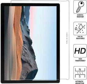 img 1 attached to Premium 9H Tempered Glass Screen Protector for Surface Book 3 2020 Version (13.5 inch): Scratch Resistant, Easy Installation, HD Clear - Compatible with Microsoft Surface Book 3 & Surface Pen