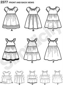 img 2 attached to 👗 Сшейте платье с узором для девочки с помощью шаблона Simplicity Learn To Sew, размеры 3-8.
