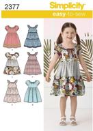 👗 sew a patterned girl's dress with simplicity learn to sew pattern template, sizes 3-8 logo