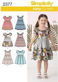 img 4 attached to 👗 Сшейте платье с узором для девочки с помощью шаблона Simplicity Learn To Sew, размеры 3-8.