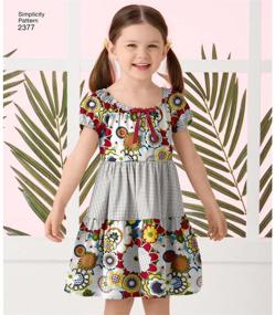 img 1 attached to 👗 Сшейте платье с узором для девочки с помощью шаблона Simplicity Learn To Sew, размеры 3-8.