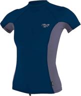 👚 o'neill women's premium upf 50+ short sleeve rash guard with skins logo