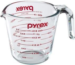 img 1 attached to Pyrex Prepware 2-Piece Glass Measuring Set 1 and 2-Cup, 2 Pack - Clear: Reliable and Accurate Measurements