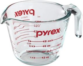 img 2 attached to Pyrex Prepware 2-Piece Glass Measuring Set 1 and 2-Cup, 2 Pack - Clear: Reliable and Accurate Measurements