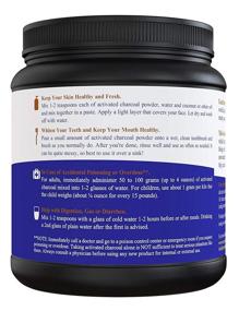 img 3 attached to 🥥 LARGE 12 Ounce Coconut Activated Charcoal Powder for Teeth Whitening, Skin and Hair Rejuvenation, Detox, and Improved Digestion. Effective for Accidental Poisoning, Bug Bites, Wound Treatment. Produced by USA-Owned Company, Includes FREE Scoop
