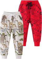 adorable aqeacarmon toddler dinosaur drawstring sweatpants for boys - comfy and stylish pants logo