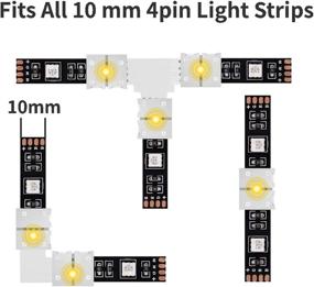 img 2 attached to DR.LILIANG 4-Pin RGB LED Light Strip Connectors Kit - Perfect Fit for 5050 10mm LED Strips, Gapless & Solderless Joint, Multicolor Strip Accessories