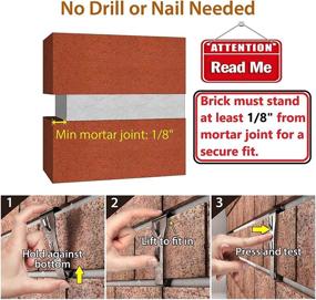 img 3 attached to 🧱 Brick Hook Clips (4 Pack) - Effortless Outdoor Hanging Solution | No Drill, No Nails | Heavy Duty Brick Siding Clips Wall Hangers | Fits Standard Brick 2-1/4" to 2-3/8" Height