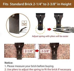img 1 attached to 🧱 Brick Hook Clips (4 Pack) - Effortless Outdoor Hanging Solution | No Drill, No Nails | Heavy Duty Brick Siding Clips Wall Hangers | Fits Standard Brick 2-1/4" to 2-3/8" Height