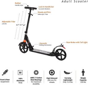 img 2 attached to 🛴 Scooter: Adjustable, Easy Folding, and Second-Fast Folding Option