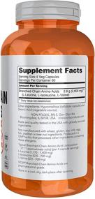 img 3 attached to 💪 NOW Sports Nutrition: Branched Chain Amino Acids (BCAAs) - Leucine, Isoleucine, Valine - 240 Capsules