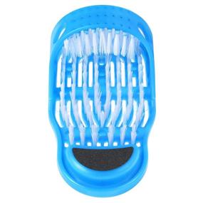 img 2 attached to 👣 Kissbuty Magic Feet Cleaner - Foot Scrubber and Massager for Effortless Spa-like Shower Experience - Easy Feet Cleaning Brush for Unisex Adults - Exfoliating Slipper, 1 Pc (Blue)