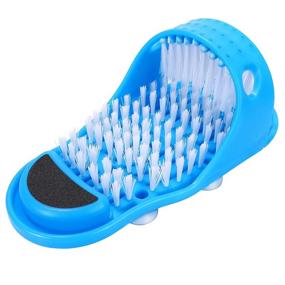 img 4 attached to 👣 Kissbuty Magic Feet Cleaner - Foot Scrubber and Massager for Effortless Spa-like Shower Experience - Easy Feet Cleaning Brush for Unisex Adults - Exfoliating Slipper, 1 Pc (Blue)
