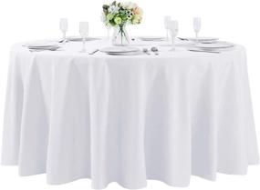 img 4 attached to 💫 Stunning and Durable Washable Polyester Tablecloth for Weddings – Enhance Your Decor with Our Decorative Options!