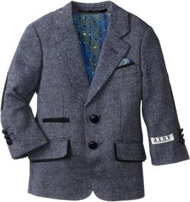 img 3 attached to 🧥 a.x.n.y. Little Boys' Wool-Blend Tweed Blazer