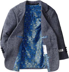 img 1 attached to 🧥 a.x.n.y. Little Boys' Wool-Blend Tweed Blazer