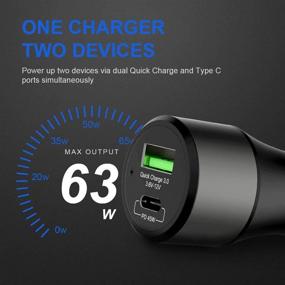 img 3 attached to 🚗 Super Fast 45W PD UL Certified USB C Car Charger for iPad Pro - AOFIT 63W Dual Port Adapter for iPhone 12/11, Samsung S21/S20 Ultra/Note 20/10 Plus