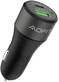 img 4 attached to 🚗 Super Fast 45W PD UL Certified USB C Car Charger for iPad Pro - AOFIT 63W Dual Port Adapter for iPhone 12/11, Samsung S21/S20 Ultra/Note 20/10 Plus