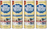 🧼 powerful 4-pack: bar keepers friend powdered cleanser - 21 oz each, stain and grime remover logo