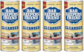 img 4 attached to 🧼 Powerful 4-Pack: Bar Keepers Friend Powdered Cleanser - 21 oz each, Stain and Grime Remover