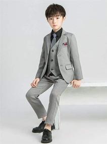 img 2 attached to 👔 Aidu Skati Boys' Clothing - Toddler Tuxedo Clothes