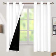 🌙 bgment thermal insulated 100% blackout curtains for bedroom: enhance sleep quality with noise reduction, double layered room darkening drapes - pure white, 42 x 63 inch, 2 panels logo