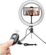 📸 led ring light 10" with adjustable tripod stand & shutter remote – ideal for youtube, tiktok, live streaming, and photography logo