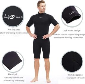img 1 attached to Wetsuit Backzip Jumpsuit Snorkeling Adjustable