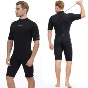 img 3 attached to Wetsuit Backzip Jumpsuit Snorkeling Adjustable