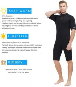 img 2 attached to Wetsuit Backzip Jumpsuit Snorkeling Adjustable