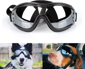 img 4 attached to NAMSAN Dog Goggles: Medium to Large Dog UV Sunglasses - Windproof, Anti-Dust, Snowproof Pet Glasses with Elastic Straps