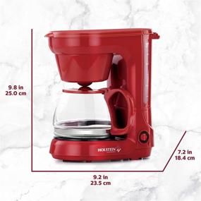 img 2 attached to ☕ Holstein Housewares 5-Cup Compact Coffee Maker in Red: Convenient, User-Friendly, with Auto Pause & Serve Functions