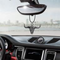 🐮 libloop hanging rearview mirror décor for cars or trucks (cow head design) logo