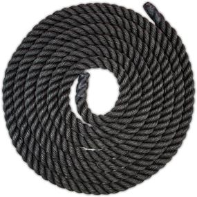 img 3 attached to 🏋️ Crown Sporting Goods XL Battle Ropes – Thick and Durable 2.5" Poly Dacron Rope with Rubber Grips, Wide 8" Circumference Training Rope, High-Quality Fitness Equipment for Home, Office, and Professional Gyms