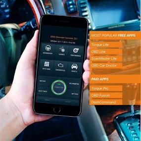 img 2 attached to 🚗 Беспроводной OBD2 сканер и автомобильное считывающее устройство – Быстро снимает ошибки диагностики автомобиля – Диагностирует 3000 кодов автомобиля – Автомобильный диагностический сканер для автомобилей 1996+ года выпуска (поддержка iOS и Android)