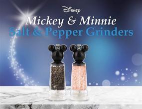 img 3 attached to Disney Minnie & Mickey Mouse Salt Pepper Grinder Set – Disney Mills, Set of 2 – Ideal for Tabletop – Easy Fill, Clear Plastic/Black