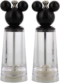 img 4 attached to Disney Minnie & Mickey Mouse Salt Pepper Grinder Set – Disney Mills, Set of 2 – Ideal for Tabletop – Easy Fill, Clear Plastic/Black