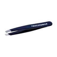 🔵 tweezerman evening blue mini slant tweezer - amazon exclusive, 1 count + seo logo