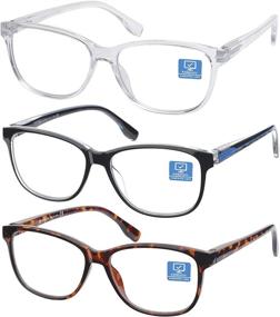 img 4 attached to 👓 K KENZHOU Blue Light Glasses for Women- Computer Glasses Blue Light Blocking- Blue Blocker Men/Women- Square Eyeglasses, Anti Blue Ray/ Anti Eye Strain (Blue)