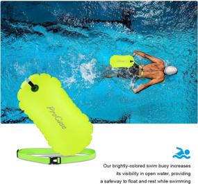 img 3 attached to 🏊 ProCase Swim Buoy Float: Adjustable Waist Belt for Open Water Swimming, Safe Swim Training, Triathletes, Kayaking, Snorkeling – Swimming Bubble Safety Float