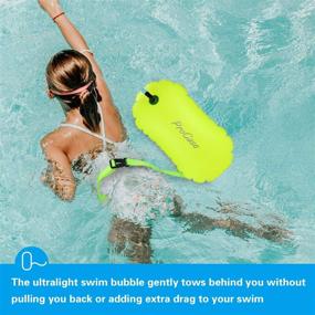img 1 attached to 🏊 ProCase Swim Buoy Float: Adjustable Waist Belt for Open Water Swimming, Safe Swim Training, Triathletes, Kayaking, Snorkeling – Swimming Bubble Safety Float
