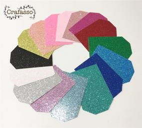 img 2 attached to 🌟 Crafasso 12x12 Glitter Cardstock: 16 Sheets, 300gms Heavy & Premium, 16 Colors