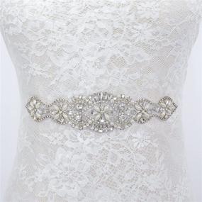 img 4 attached to Rhinestone Belt Crystal Wedding Diamond Women's Accessories in Belts